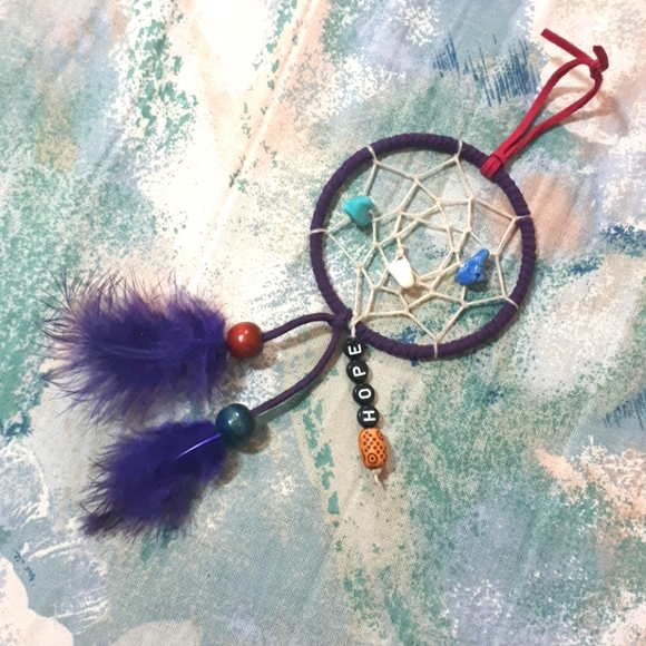 Handmade purple Dreamcatcher - Hope - Picture 1 of 4